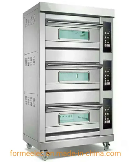 3-Deck 6-Trays Digital Bakery Oven Gas Deck Oven Digital Layered Oven