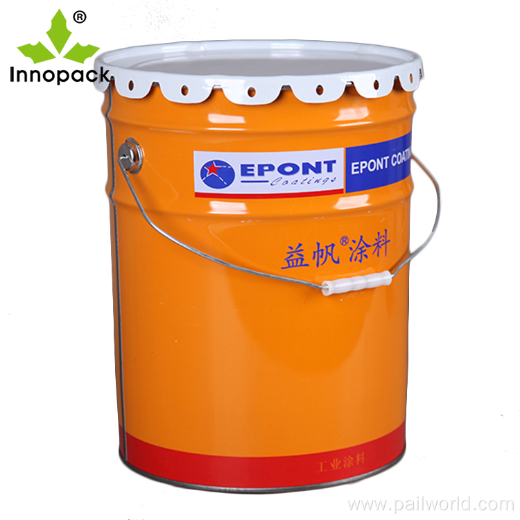 5 gallon metal tin bucket with flower lid