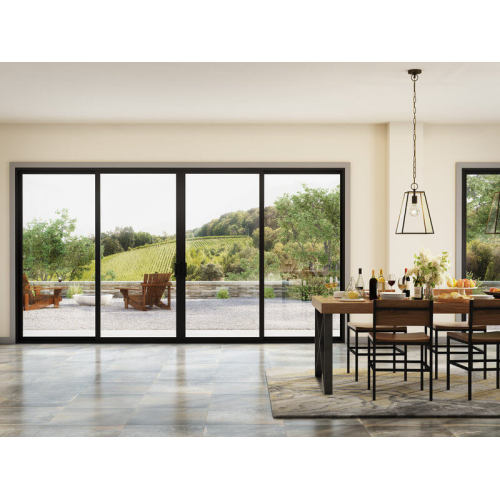 Double Glass Glaze Doors Frame Thermal Insulation Double Glass Sliding Doors Manufactory