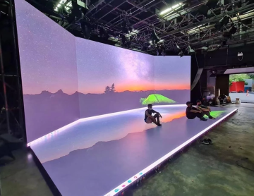 Soluciones de pantalla LED para filmación en 3D: producción virtual con paredes LED de lanzamiento fino