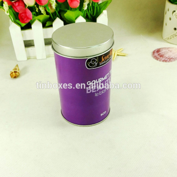 Food safe metal packaging cylinder tea tin canister