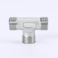 Metric Male Bite Tee Pipeline Fittings Hydraulic 3 way fluid connectors Supplier