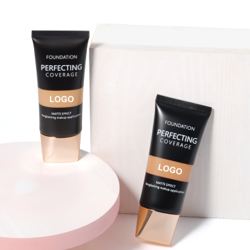 Matte Dark Skin Makeup Foundation Powder dengan liputan penuh untuk label peribadi wanita hitam