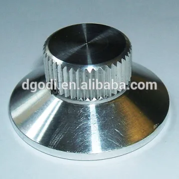 stainless steel straight knurled potentiometer knob