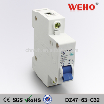 1P C type 240V/415V 50HZ/60HZ Solar PV System 32amp DC MCB Miniature Circuit