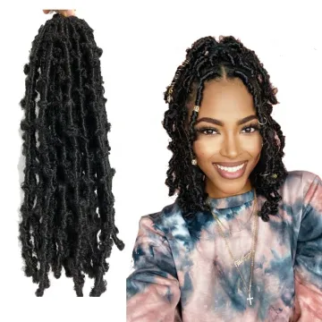 Butterfly Locs Crochet Hair Butterfly Faux Locs Braiding Hair Synthetic Fiber Water Wave Passion Twist Hair