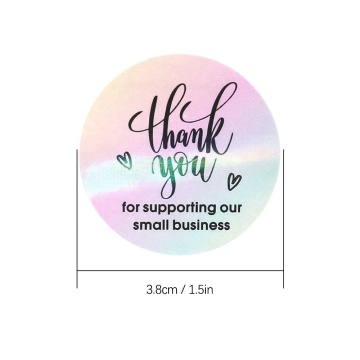 Custom Cute Thank You Label Stickers Roll Sheets