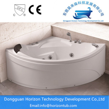 Acrylic corner massage bathtub