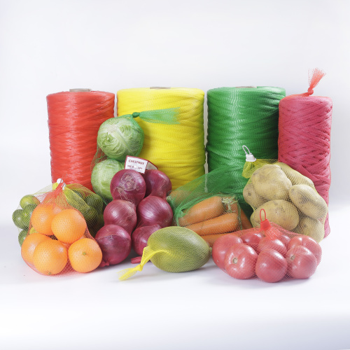 Saco de rede de malha plástica para frutas e vegetais