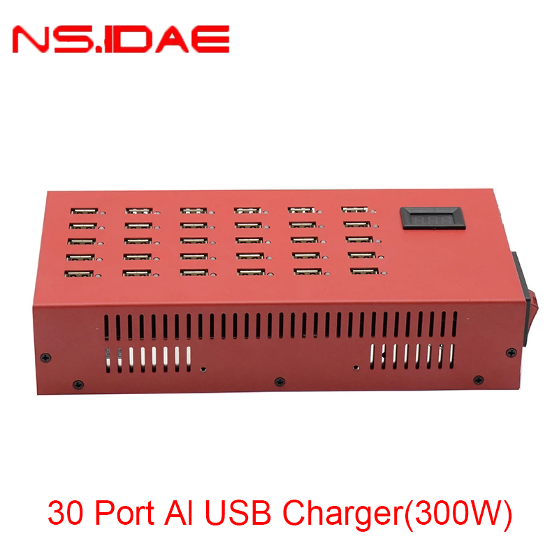 30 Port USB AI Smart Charger 300W