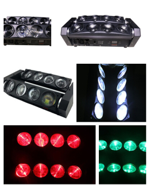 8PCS 12W RGBW 4in1 LED Spider Club Disco Lights