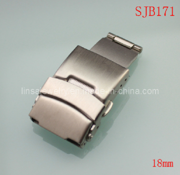 Folding Clasps, Brushed Finish Stainless Steel Buckles (SPB171)