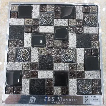 Glass/stone mix mosaic for wall tile(M855033)