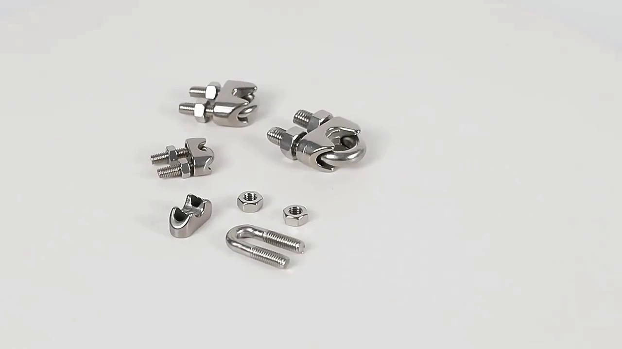 DIN741 Stainless Steel Wire Rope Cable Clamp M4-M16