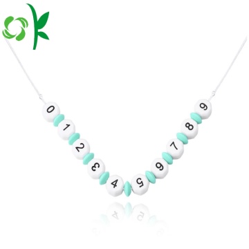 Teething Necklace Fashion Irregular Shape Silicone Beads