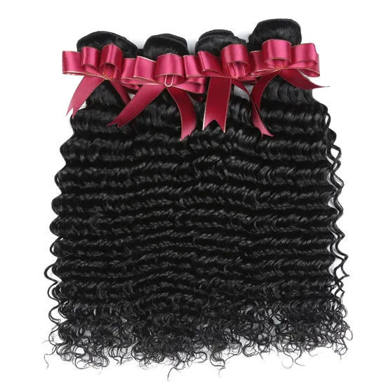10A Grade Unprocessed Peruvian Hair Deep Wave Weft Virgin Peruvian Human Hair Bundles In China Overnight Shipping