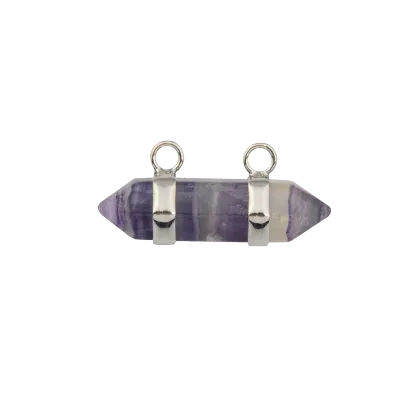 Fashion Hexagon Bicone Pendant Plated Silver for Women Jewelry Necklace