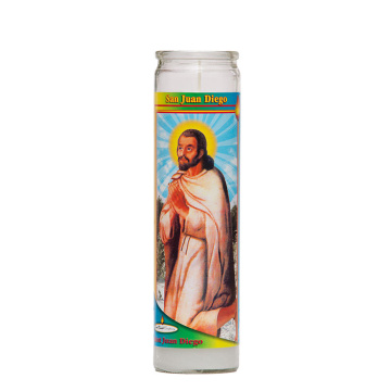 Mexican Religious 7 Day Candles With Custom Stickers