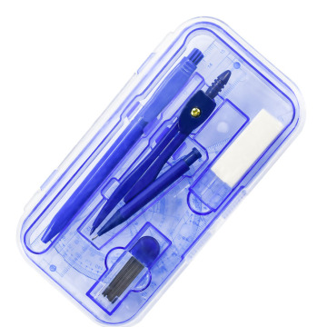 Kit di geometria della scatola bussola di alta qualità con gust, righello e gomma per studenti