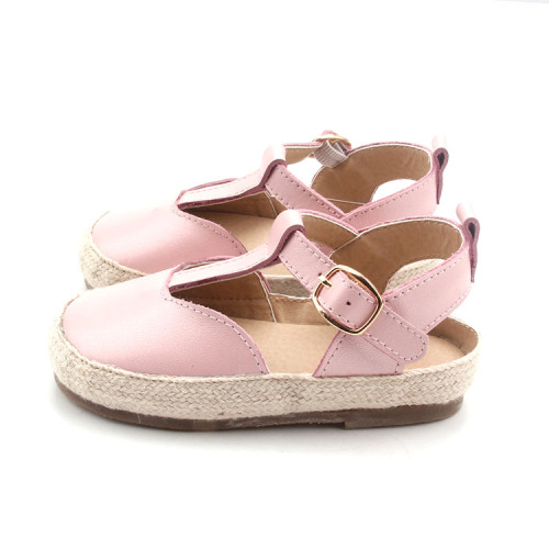 Raffia Wholesale Baby Leather Sandals Girls Dress Shoes