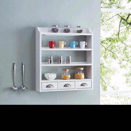 Wall Mounted Organizer Floating Shelves for Kitchen
