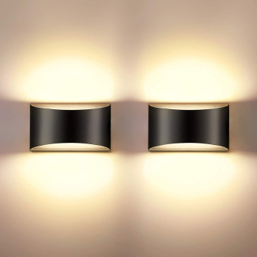 Modern Minimalist Aluminum Wall Lamp with Up and Down LED Lighting for Living Room