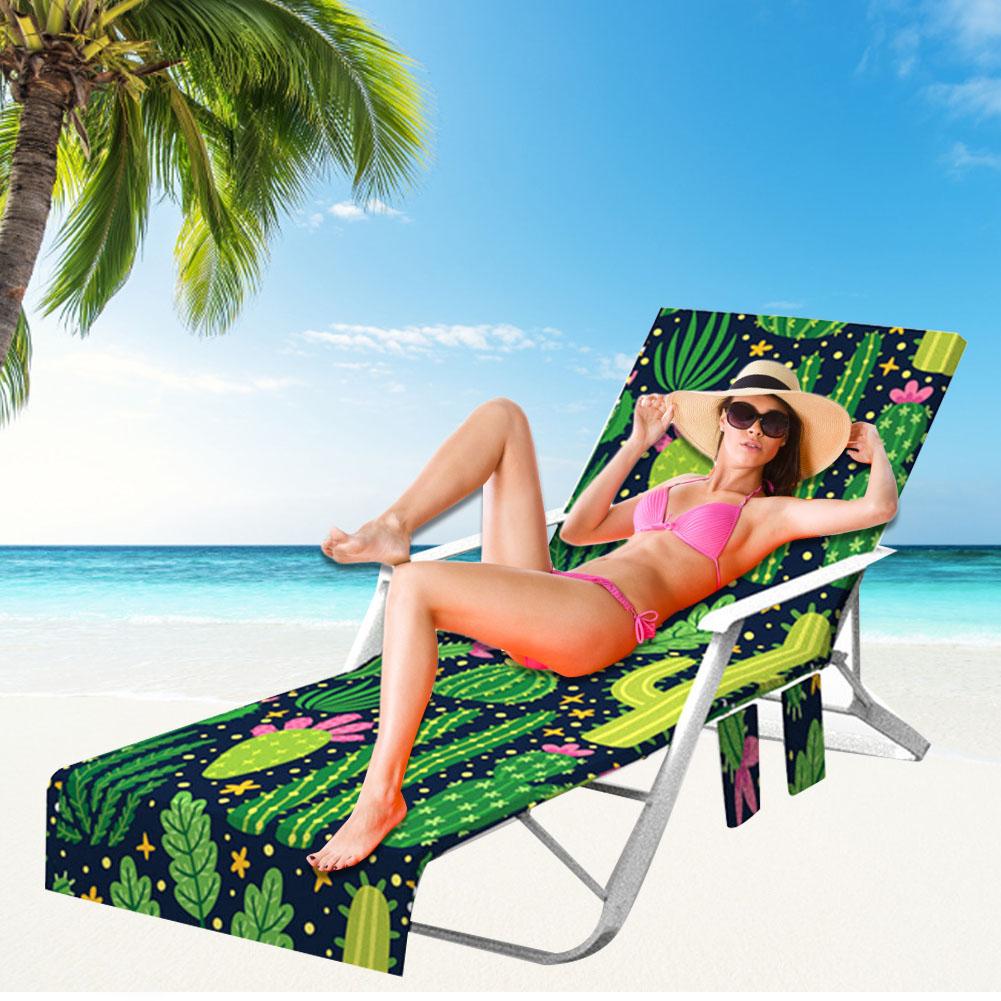 Multi-Functional Lazy Lounger Beach Towel Lazy Beach Lounge Chair Cover Towel Bag Sun Lounger Mate Holiday Garden