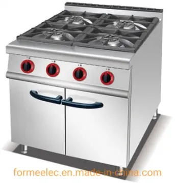 Western Kitchen Equipment Gas Combination Oven Gas Grill Lava Rock Grill with Cabinet
