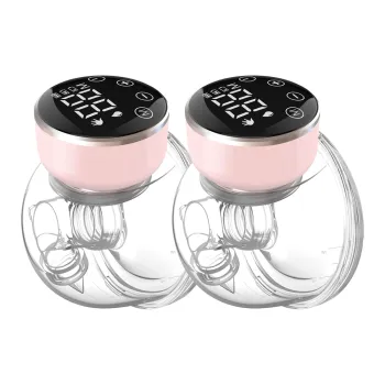 2024 New Arrival Portable Hands-Free Wearable Electric Breast Pump with 9 Levels and Oval LED