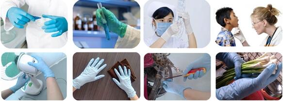 Nitrile gloves application