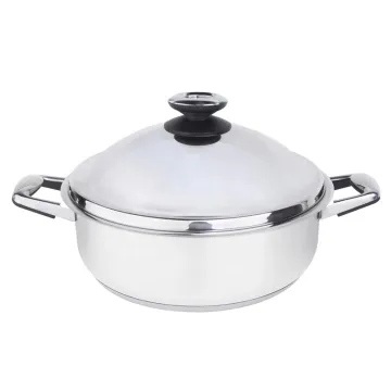 Stainless Steel Jumbo Skillet Casserole Grill Pan for Kitchen Cooking