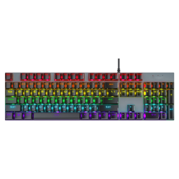 USB Wired 104-Keys RGB Backlight Waterproof Mechanical Keyboard Green Axis