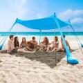 Portable Beach Sun Shelter med 4 aluminiumpoler