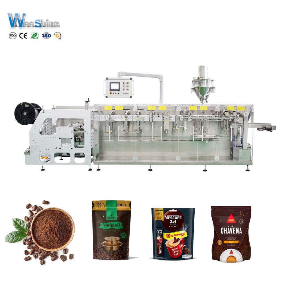 Высокоскоростной автоматический горизонтальный Doypack Shand Up Pouch Powder HFFS упаковочный аппарат для кофе