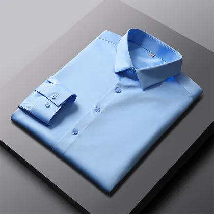 High Quality Silk Cotton Customizable Men's Private Label OEM Dress Shirts