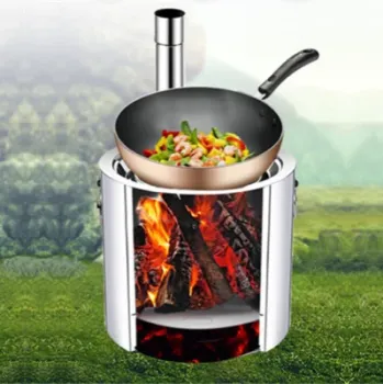 Hot Sale Multifunctional Portable Windproof Large Capacity Stainless Steel Outdoor Camping Stove