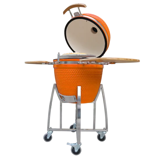 Auplex 21 Kamado BBQ Grill Oven - Green Ceramic Camping Garden BBQ