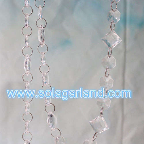 Garland Diamond Strand Cuentas de cristal acrílico DIY Decoración del banquete de boda