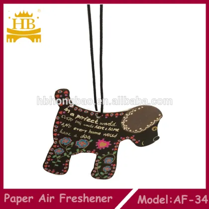 Hanging car paper air freshener, Customized Logo Car Air Freshener