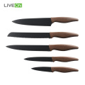 Chinese Black Stainless Steel 6pcs Knife Set