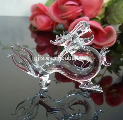 glass dragon crystal dragon for desk table decoration