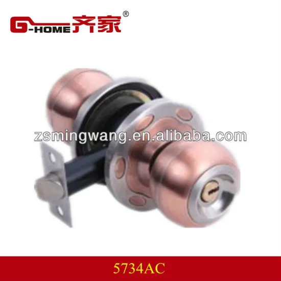 antique copper cylindrical ball lock