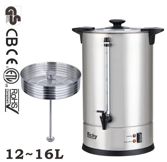 6,8,12,14,16liter stainless steel hot coffee maker for hotel,restaurant
