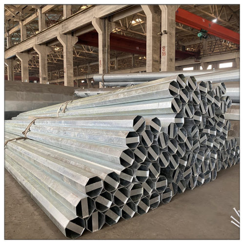 15 Foot Galvanized Pole Galvanized Steel Utility Pole For Electrical Power Factory