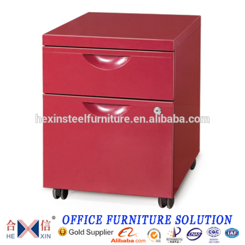 Color metal mobile cabinet with two file drawer