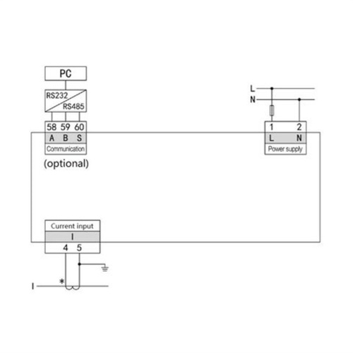 LNF32 1-fase AC Digital Meter Arus dengan Rs485