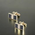 Men's Luxury 18K Gold Plated Steel Cufflinks Button French Shirt Accessory for Weddings and Parties Perfect Gift
