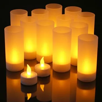 Romance rechargeable LED tealight candle with holder