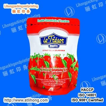 Customized Sauce Packaging Standing Pouches