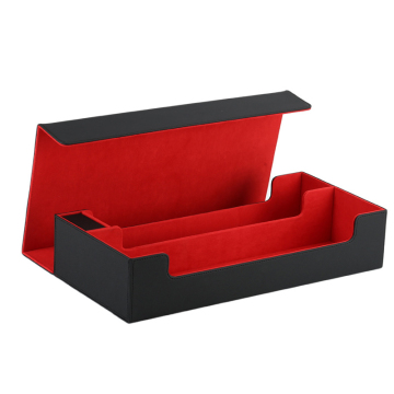 Ultra-Large Capacity Wholesale Embossed PU Leather Magic Card Deck Storage Box